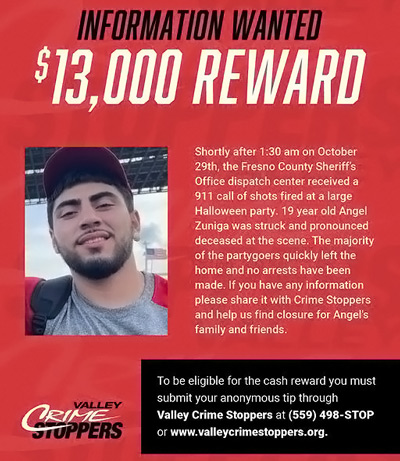 FCSO reward Zuniga