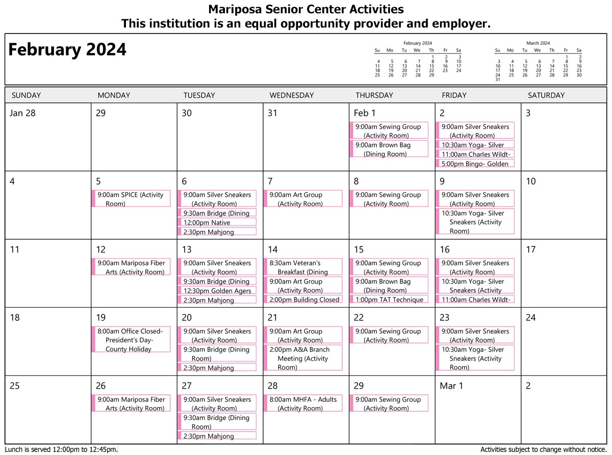 February Activities