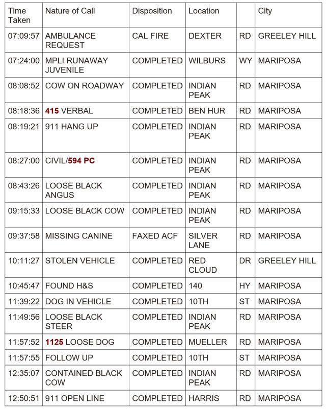 mariposa county booking report for january 30 2024 1