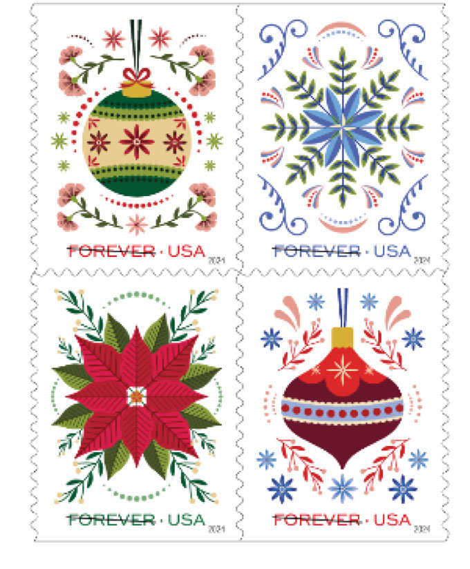 usps reveals holiday joy stamps for 2024 1