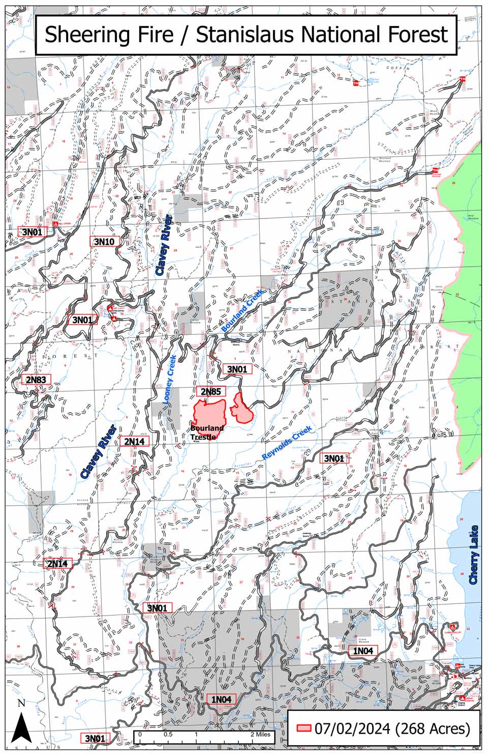 Sheering Fire stanislaus national forest 703