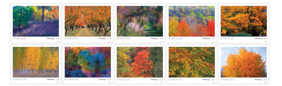 usps autumn colors stamps to be issued at great american stamp show 1