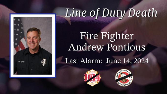 Firefighter Pontious,Los Angeles County Fire Department