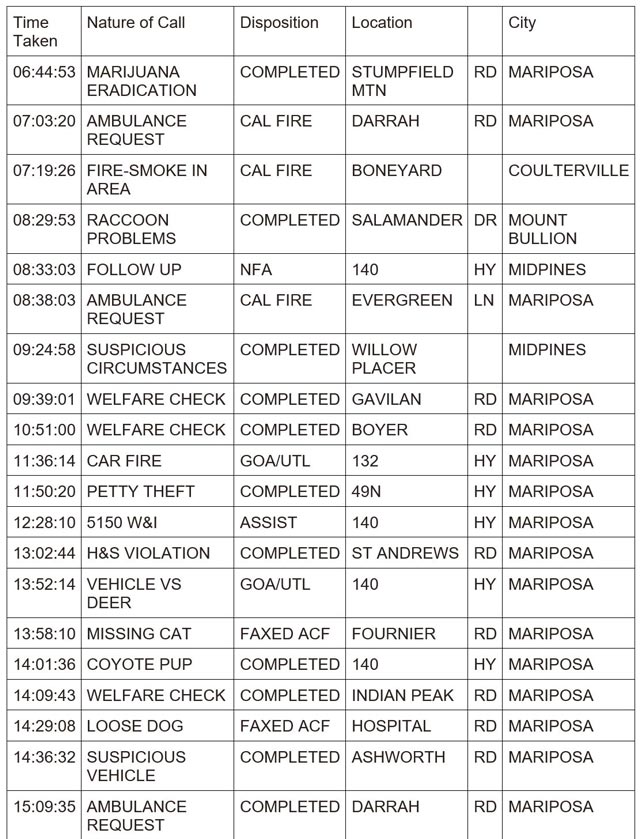 mariposa county booking report for june 18 2024 1