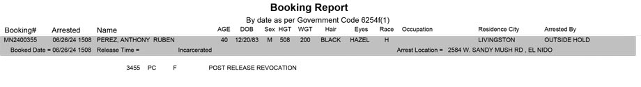 mariposa county booking report for june 26 2024
