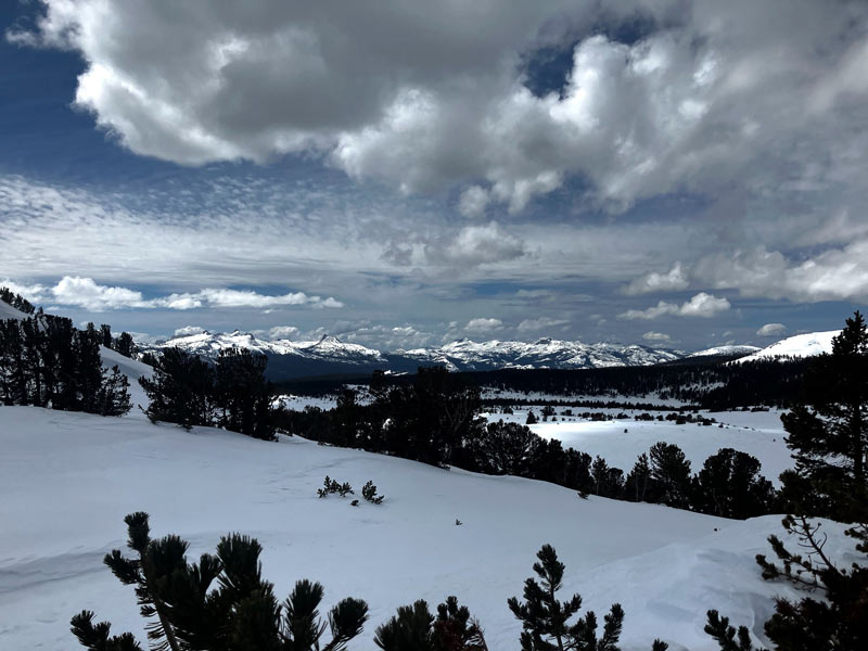 Springtime clouds over Dana Meadow March 22 2024
