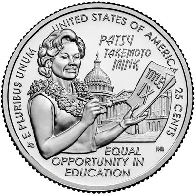 usmint american women quarters coin patsy takemoto mink uncirculated reverse 2024