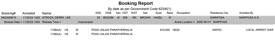 mariposa county booking report for november 20 2024