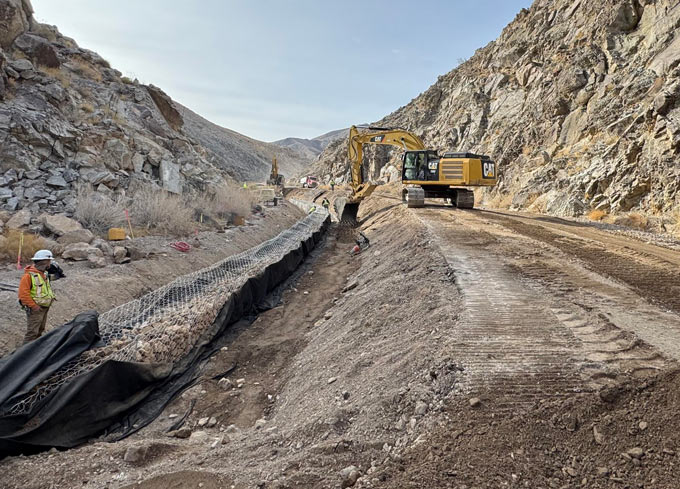 Emigrant Road Gabion Wall Site