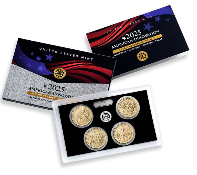 American Innovation 2025 one dollar Coin Reverse Proof Set