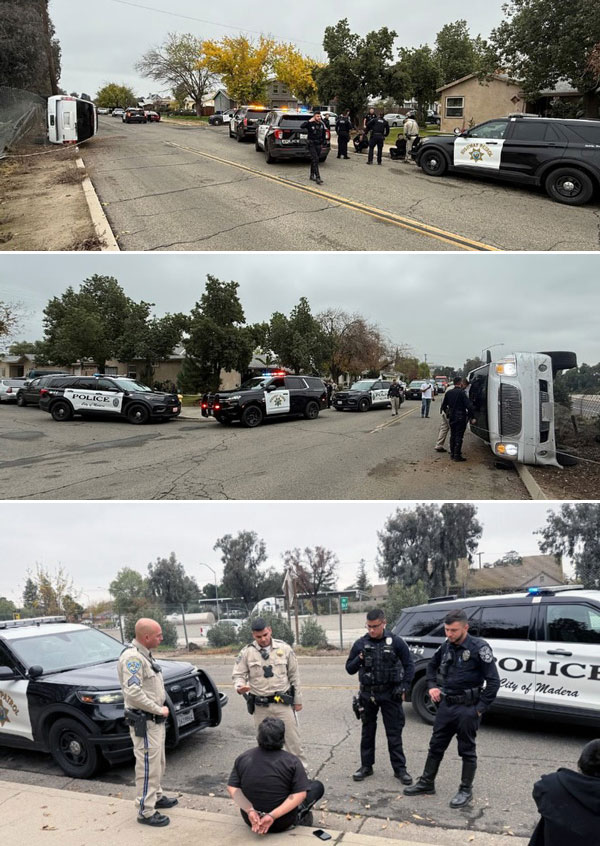 Madera CHP roll over accident