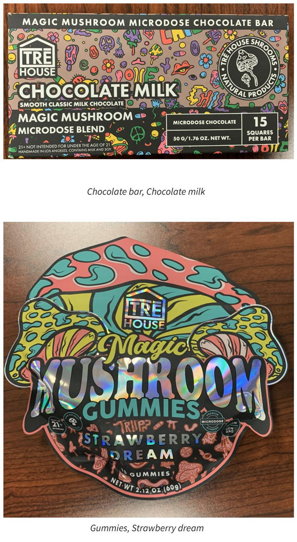 TREHouse gummies chocolate bar magic mushrooms