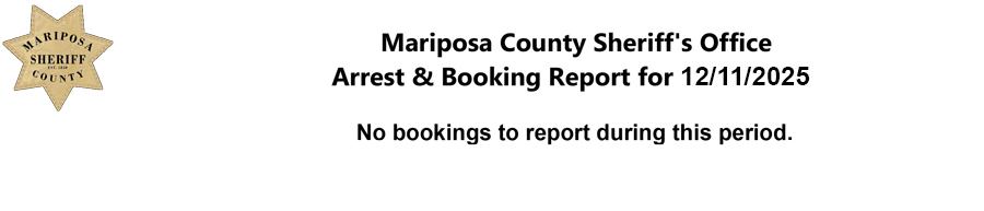 mariposa county booking report for december 11 2025