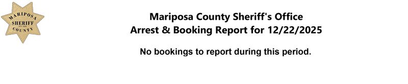 mariposa county booking report for december 22 2025