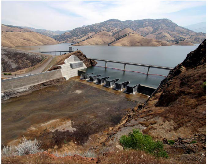 Spillway fusegates Lake Kaweahs Terminus Dam Tulare county California
