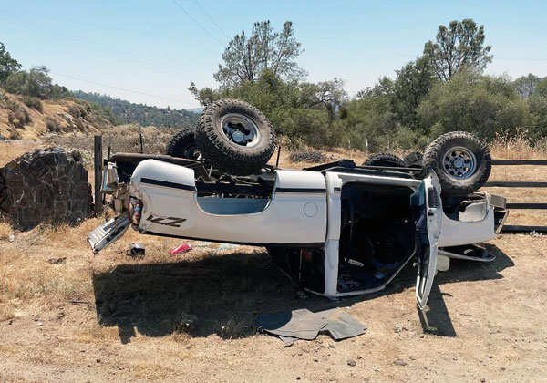Oakhurst CHP solo crash 1
