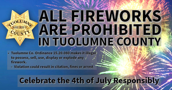 Tuolumne SO fireworks