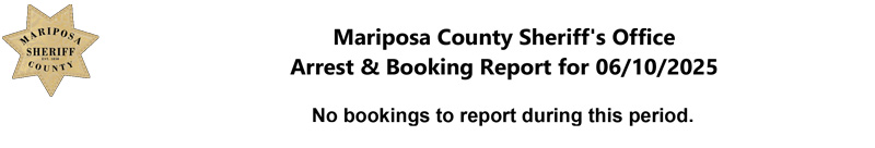 mariposa county booking report for june 10 2025
