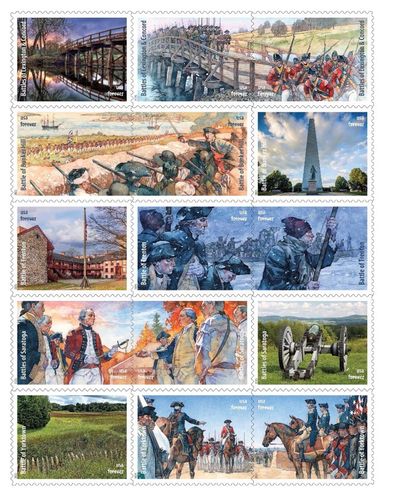 usps to issue stamps of historic battlefields of the american revolution 1
