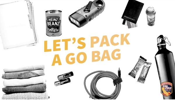 CAL FIRE go bag