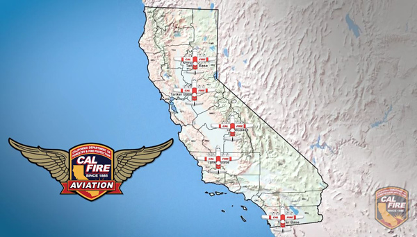 CAL FIRE planes map