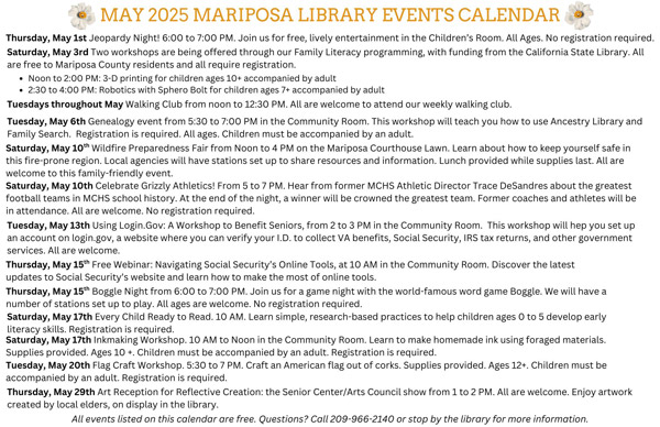 MCL May events