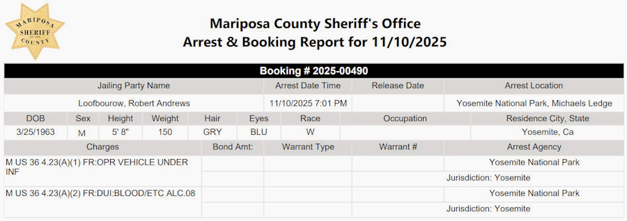 mariposa county booking report for november 10 2025