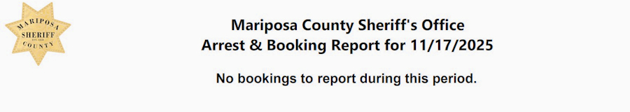 mariposa county booking report for november 17 2025