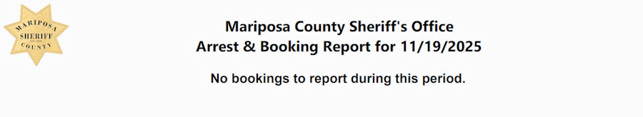 mariposa county booking report for november 19 2025
