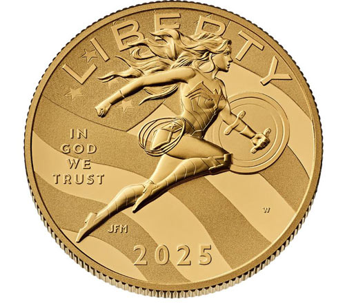 usmint Comic Art 24 Karat Gold Proof Coin Wonder Woman