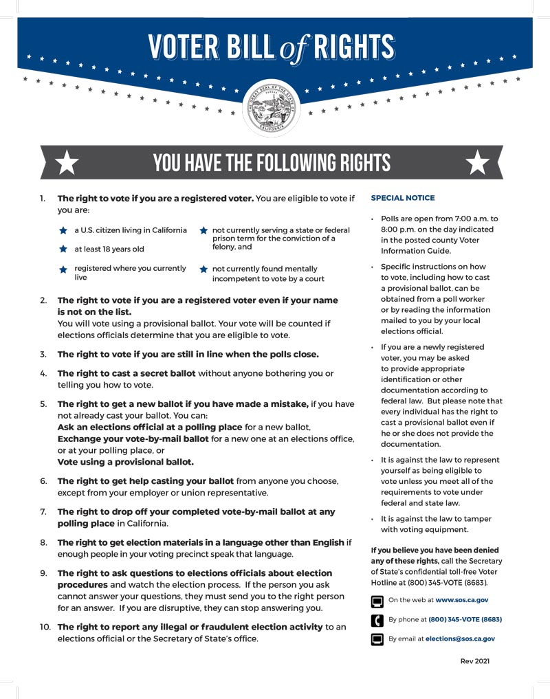 voter bill of rights