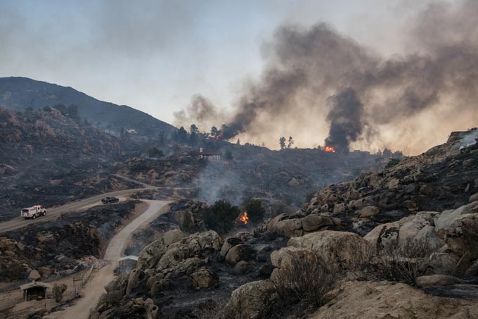 Fairview Fire Destroys Structures