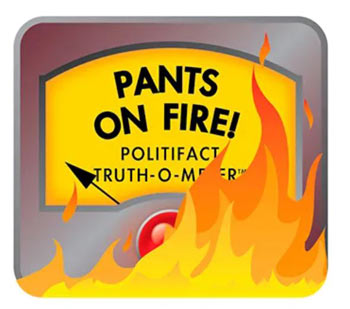 PolitiFact pants on fire graphic