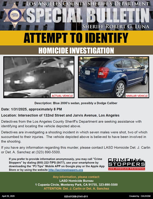LASD attempt to ID