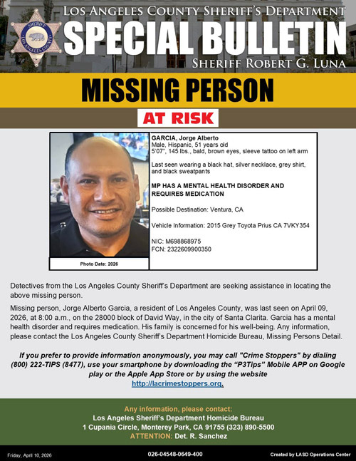 LASD missing Garcia
