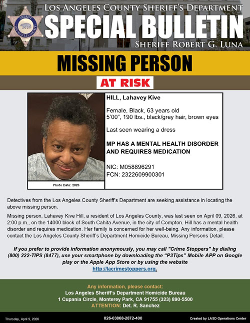LASD missing Hill