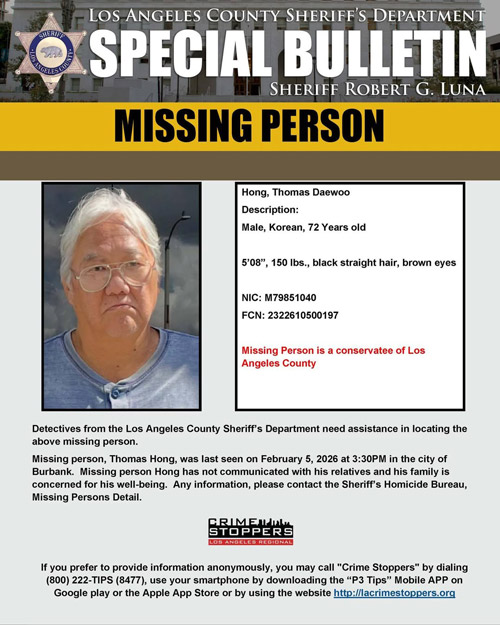 LASD missing Hong