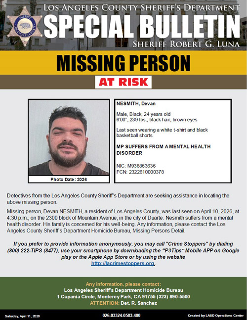 LASD missing Nesmith