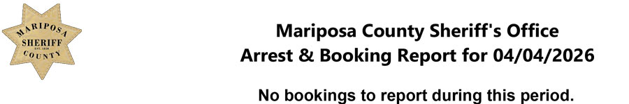 mariposa county booking report for april 4 2026