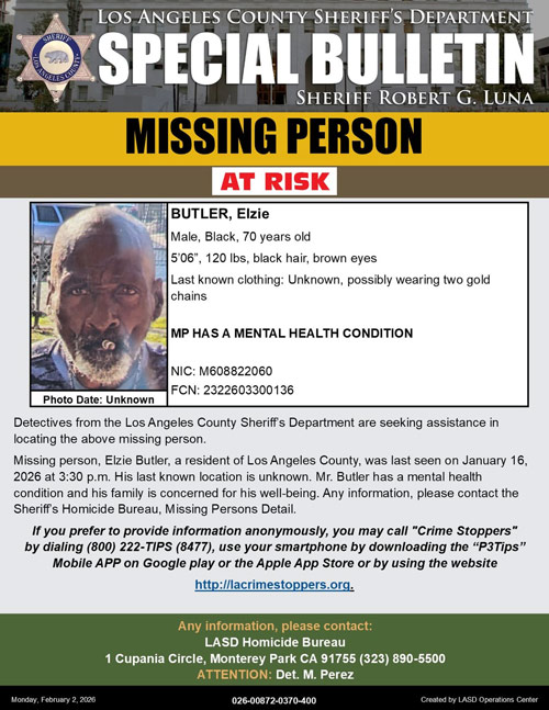 LASD missing Butler