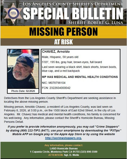 LASD missing Chavez