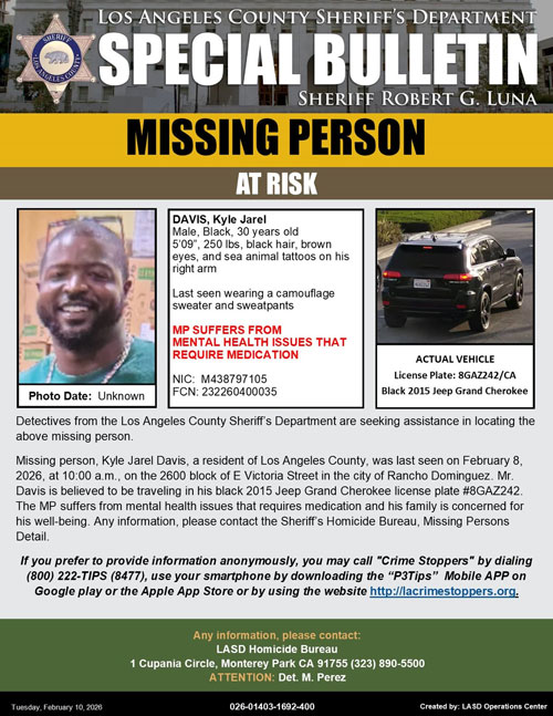 LASD missing Davis