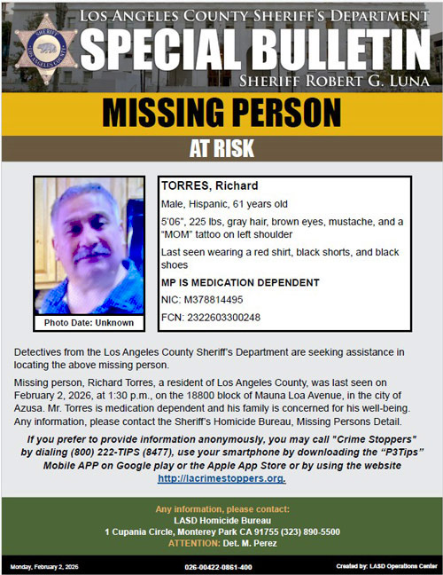 LASD missing Torres