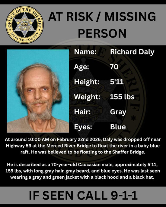 Merced SO missing Daly