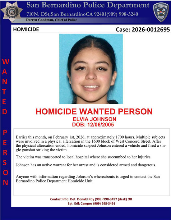SBPD homicide wanted