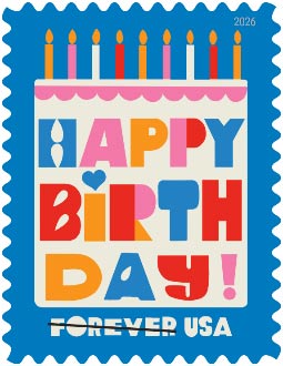 happy birthday stamp