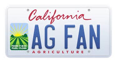 California Agriculture License Plate