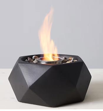 Geo Tabletop Fire Bowl