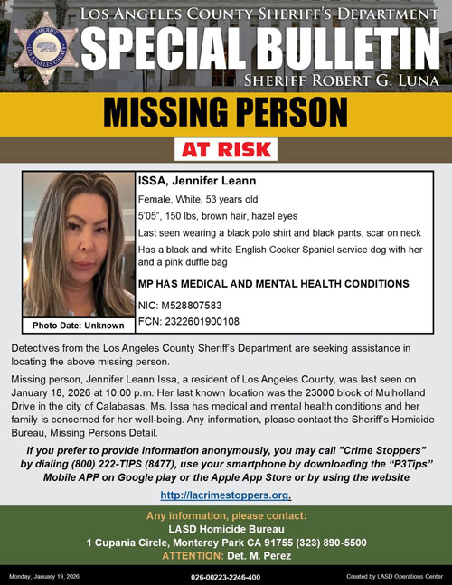 LASD missing Issa