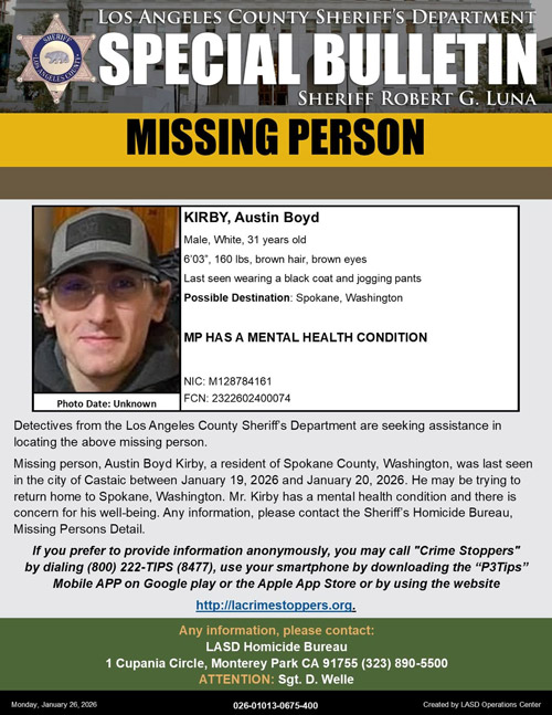 LASD missing Kirby